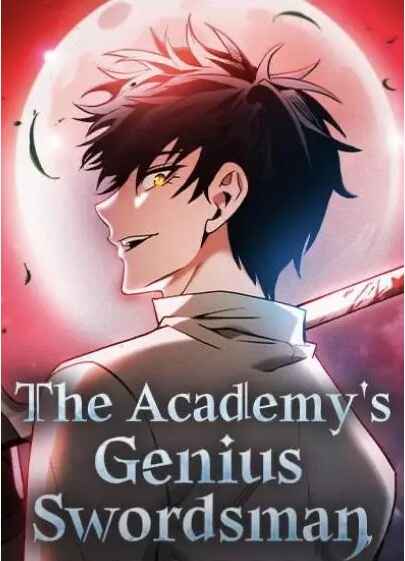 Manhwa character with spiky dark hair and intense expression against red background with flowing cape or clothing