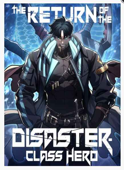 Intimidating manhwa character with black hair and mask-like face covering, wearing dark armor with lightning effects in background