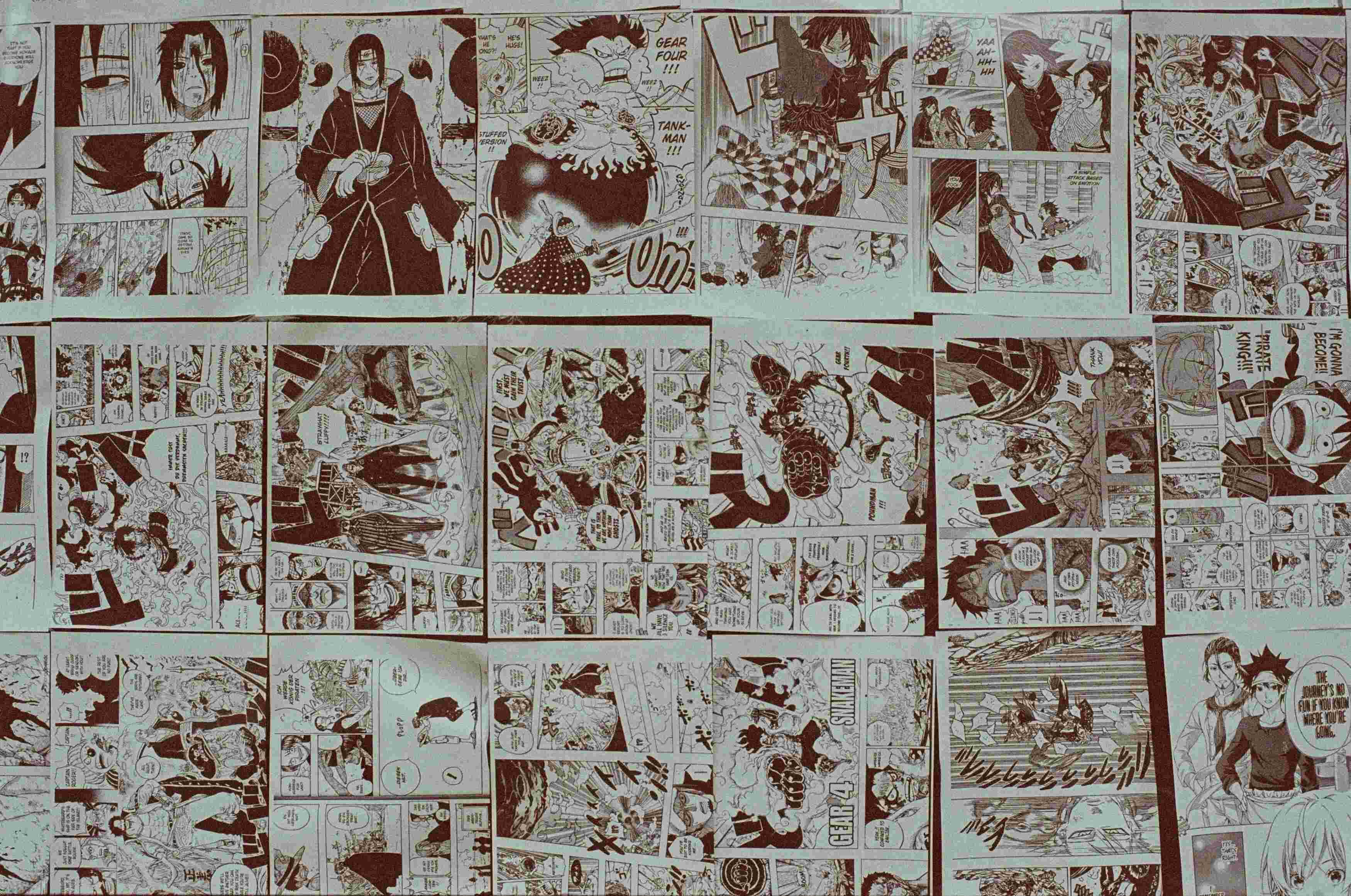 A collage of manga pages featuring characters from popular series like One Piece and Naruto, used to illustrate interesting and surprising manga facts